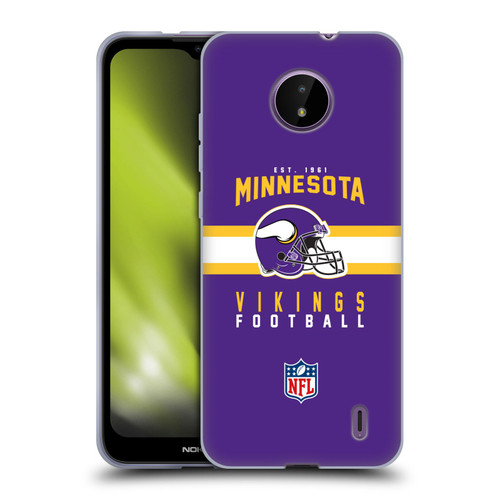 NFL Minnesota Vikings Graphics Helmet Typography Soft Gel Case for Nokia C10 / C20