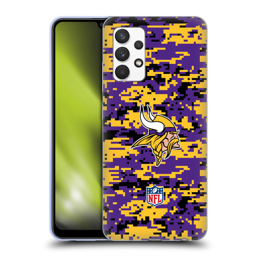 NFL Minnesota Vikings Graphics Digital Camouflage Soft Gel Case for Samsung Galaxy A32 (2021)