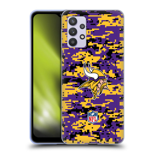 NFL Minnesota Vikings Graphics Digital Camouflage Soft Gel Case for Samsung Galaxy A32 5G / M32 5G (2021)