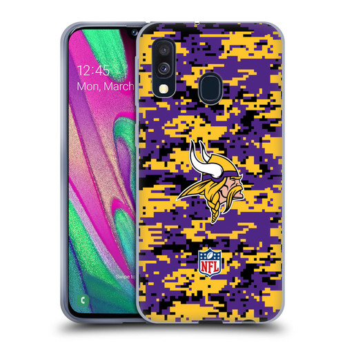 NFL Minnesota Vikings Graphics Digital Camouflage Soft Gel Case for Samsung Galaxy A40 (2019)