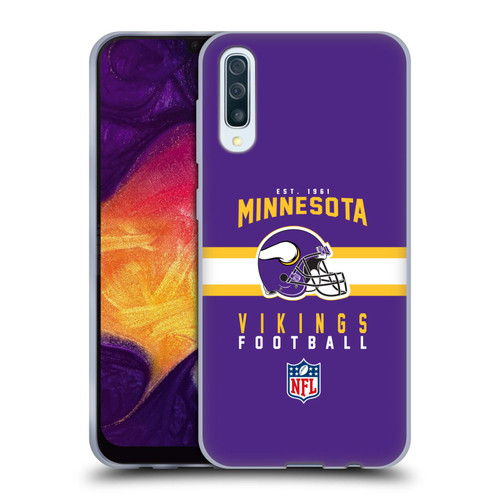 NFL Minnesota Vikings Graphics Helmet Typography Soft Gel Case for Samsung Galaxy A50/A30s (2019)
