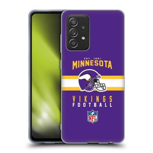 NFL Minnesota Vikings Graphics Helmet Typography Soft Gel Case for Samsung Galaxy A52 / A52s / 5G (2021)