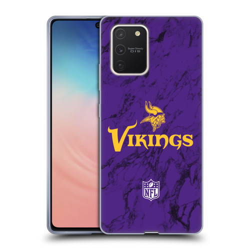 NFL Minnesota Vikings Graphics Coloured Marble Soft Gel Case for Samsung Galaxy S10 Lite