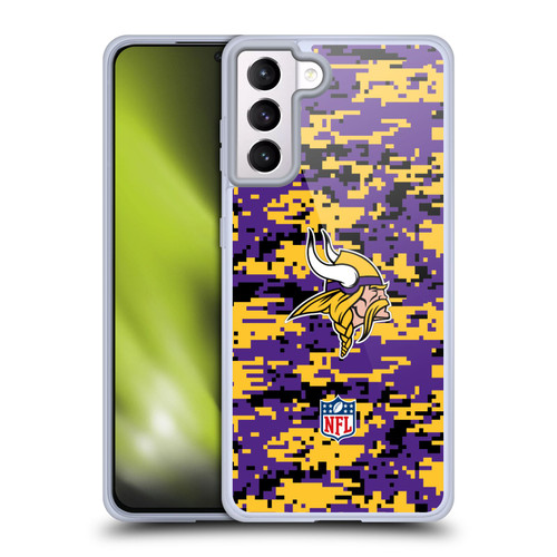 NFL Minnesota Vikings Graphics Digital Camouflage Soft Gel Case for Samsung Galaxy S21+ 5G
