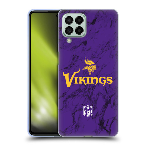 NFL Minnesota Vikings Graphics Coloured Marble Soft Gel Case for Samsung Galaxy M53 (2022)
