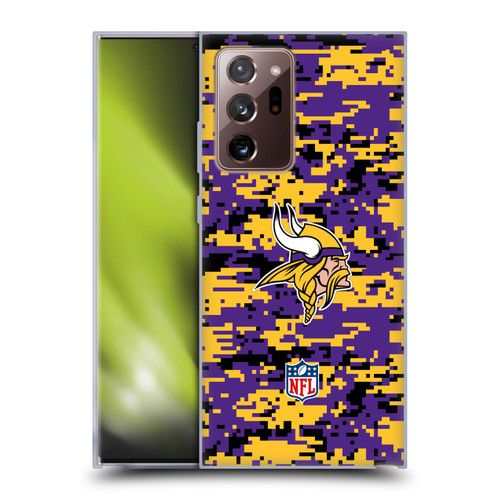 NFL Minnesota Vikings Graphics Digital Camouflage Soft Gel Case for Samsung Galaxy Note20 Ultra / 5G
