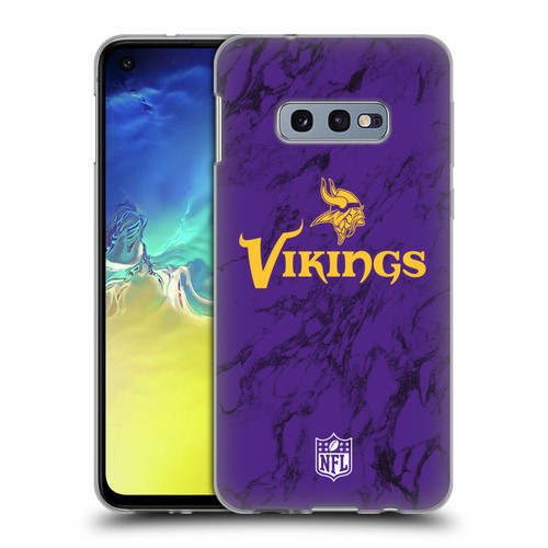 NFL Minnesota Vikings Graphics Coloured Marble Soft Gel Case for Samsung Galaxy S10e