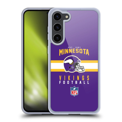 NFL Minnesota Vikings Graphics Helmet Typography Soft Gel Case for Samsung Galaxy S23+ 5G