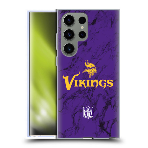 NFL Minnesota Vikings Graphics Coloured Marble Soft Gel Case for Samsung Galaxy S23 Ultra 5G