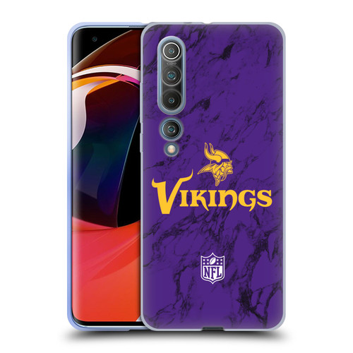 NFL Minnesota Vikings Graphics Coloured Marble Soft Gel Case for Xiaomi Mi 10 5G / Mi 10 Pro 5G