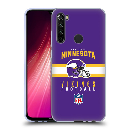 NFL Minnesota Vikings Graphics Helmet Typography Soft Gel Case for Xiaomi Redmi Note 8T