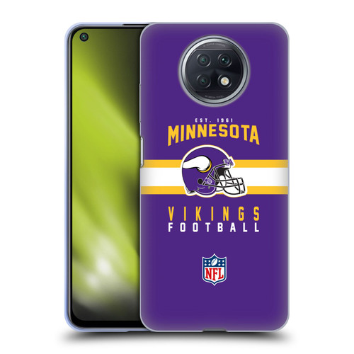 NFL Minnesota Vikings Graphics Helmet Typography Soft Gel Case for Xiaomi Redmi Note 9T 5G