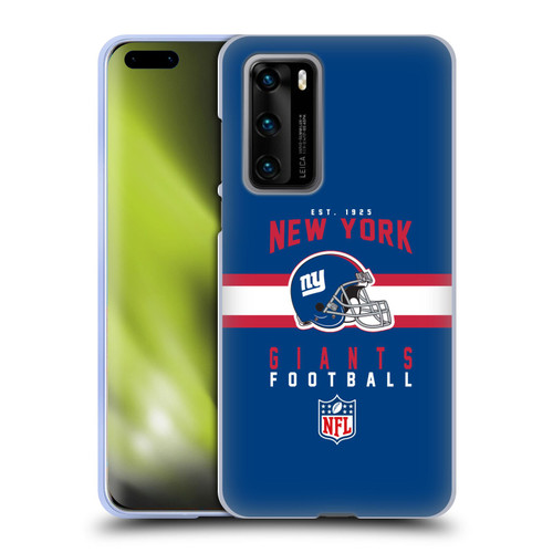 NFL New York Giants Graphics Helmet Typography Soft Gel Case for Huawei P40 5G
