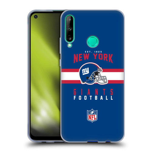 NFL New York Giants Graphics Helmet Typography Soft Gel Case for Huawei P40 lite E