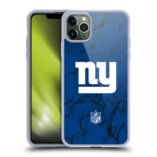 NFL New York Giants Graphics Coloured Marble Soft Gel Case for Apple iPhone 11 Pro Max