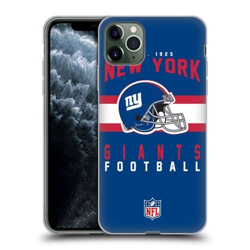 NFL New York Giants Graphics Helmet Typography Soft Gel Case for Apple iPhone 11 Pro Max