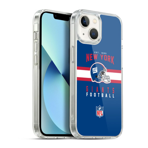 NFL New York Giants Graphics Helmet Typography Soft Gel Case for Apple iPhone 13