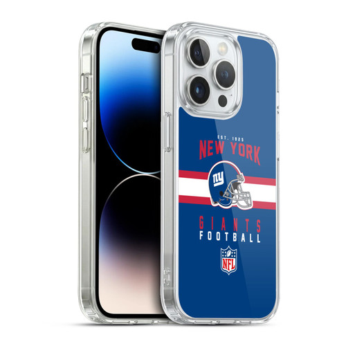 NFL New York Giants Graphics Helmet Typography Soft Gel Case for Apple iPhone 13 Pro & MagSafe