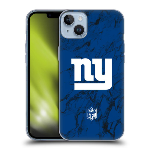 NFL New York Giants Graphics Coloured Marble Soft Gel Case for Apple iPhone 14 Plus