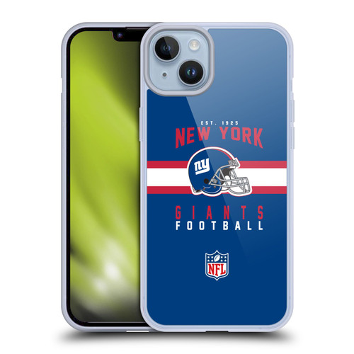 NFL New York Giants Graphics Helmet Typography Soft Gel Case for Apple iPhone 14 Plus