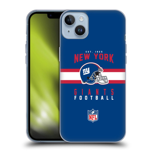 NFL New York Giants Graphics Helmet Typography Soft Gel Case for Apple iPhone 14 Plus