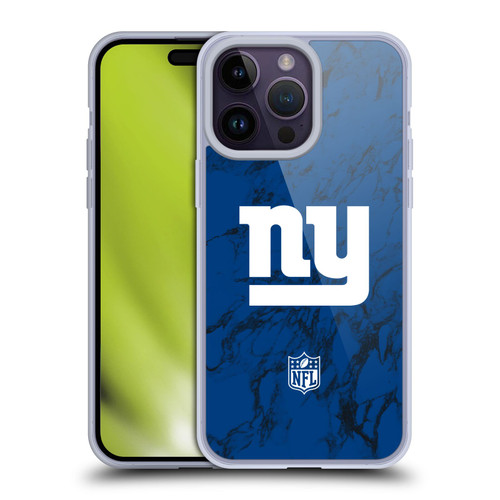 NFL New York Giants Graphics Coloured Marble Soft Gel Case for Apple iPhone 14 Pro Max