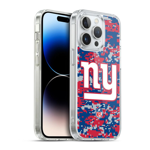 NFL New York Giants Graphics Digital Camouflage Soft Gel Case for Apple iPhone 14 Pro & MagSafe