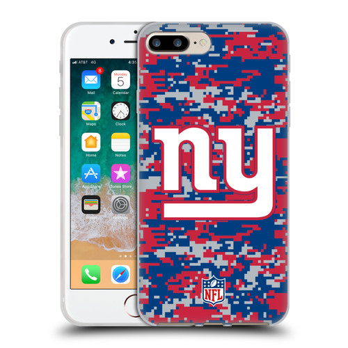 NFL New York Giants Graphics Digital Camouflage Soft Gel Case for Apple iPhone 7 Plus / iPhone 8 Plus