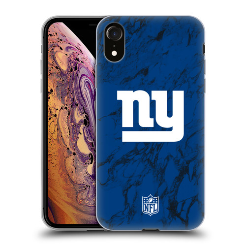 NFL New York Giants Graphics Coloured Marble Soft Gel Case for Apple iPhone XR