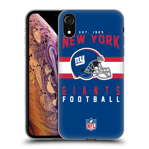 NFL New York Giants Graphics Helmet Typography Soft Gel Case for Apple iPhone XR