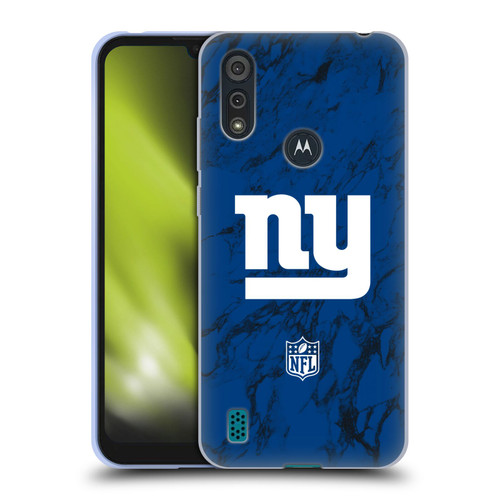 NFL New York Giants Graphics Coloured Marble Soft Gel Case for Motorola Moto E6s (2020)