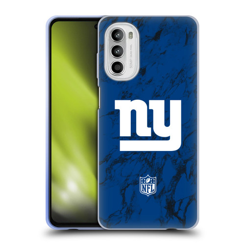 NFL New York Giants Graphics Coloured Marble Soft Gel Case for Motorola Moto G52