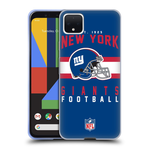 NFL New York Giants Graphics Helmet Typography Soft Gel Case for Google Pixel 4 XL