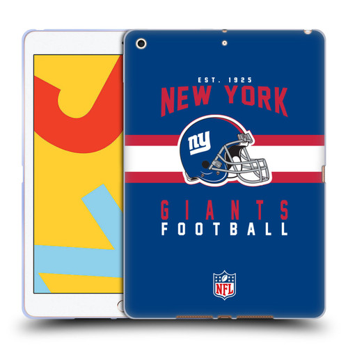 NFL New York Giants Graphics Helmet Typography Soft Gel Case for Apple iPad 10.2 2019/2020/2021