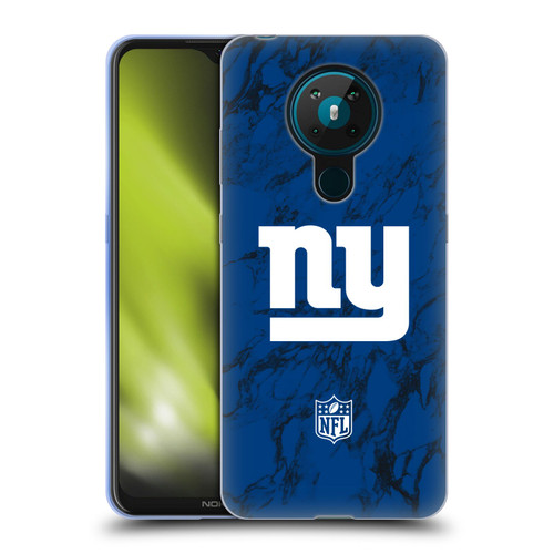 NFL New York Giants Graphics Coloured Marble Soft Gel Case for Nokia 5.3