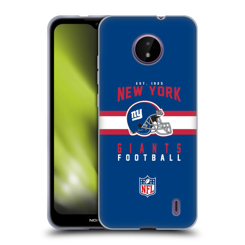 NFL New York Giants Graphics Helmet Typography Soft Gel Case for Nokia C10 / C20