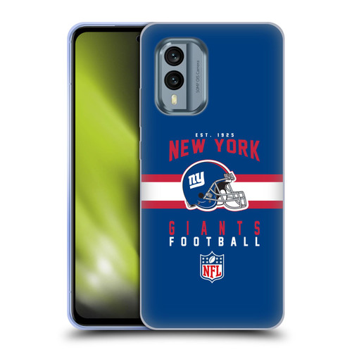 NFL New York Giants Graphics Helmet Typography Soft Gel Case for Nokia X30