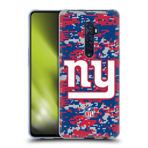NFL New York Giants Graphics Digital Camouflage Soft Gel Case for OPPO Reno 2