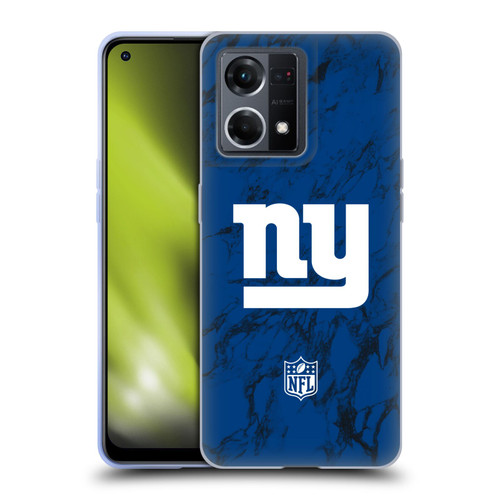 NFL New York Giants Graphics Coloured Marble Soft Gel Case for OPPO Reno8 4G