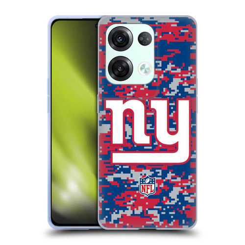 NFL New York Giants Graphics Digital Camouflage Soft Gel Case for OPPO Reno8 Pro