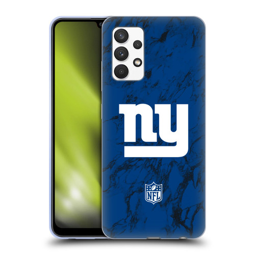 NFL New York Giants Graphics Coloured Marble Soft Gel Case for Samsung Galaxy A32 (2021)