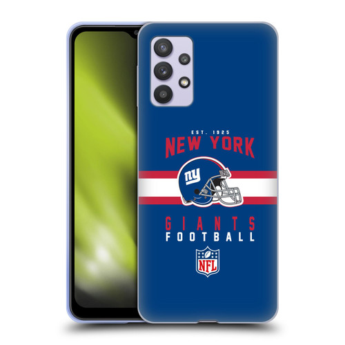 NFL New York Giants Graphics Helmet Typography Soft Gel Case for Samsung Galaxy A32 5G / M32 5G (2021)