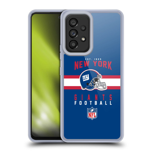NFL New York Giants Graphics Helmet Typography Soft Gel Case for Samsung Galaxy A53 5G (2022)