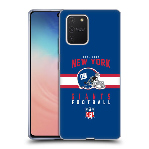 NFL New York Giants Graphics Helmet Typography Soft Gel Case for Samsung Galaxy S10 Lite