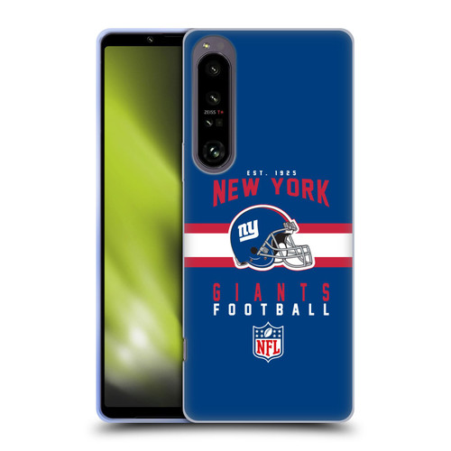 NFL New York Giants Graphics Helmet Typography Soft Gel Case for Sony Xperia 1 IV