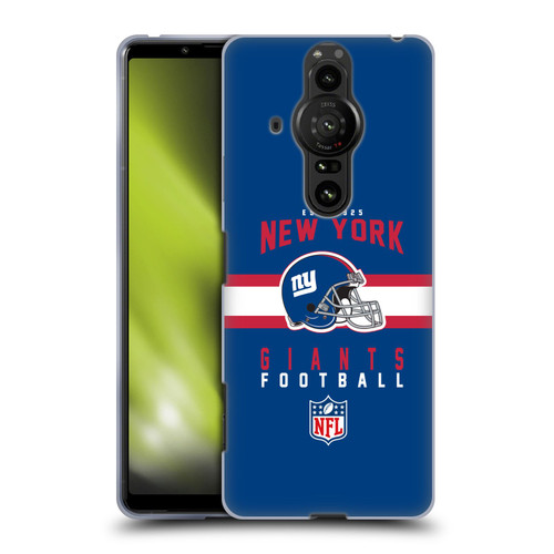 NFL New York Giants Graphics Helmet Typography Soft Gel Case for Sony Xperia Pro-I