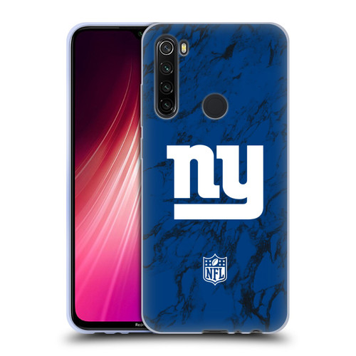 NFL New York Giants Graphics Coloured Marble Soft Gel Case for Xiaomi Redmi Note 8T