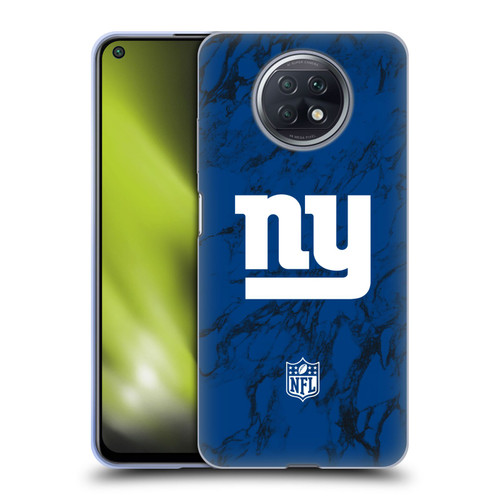 NFL New York Giants Graphics Coloured Marble Soft Gel Case for Xiaomi Redmi Note 9T 5G