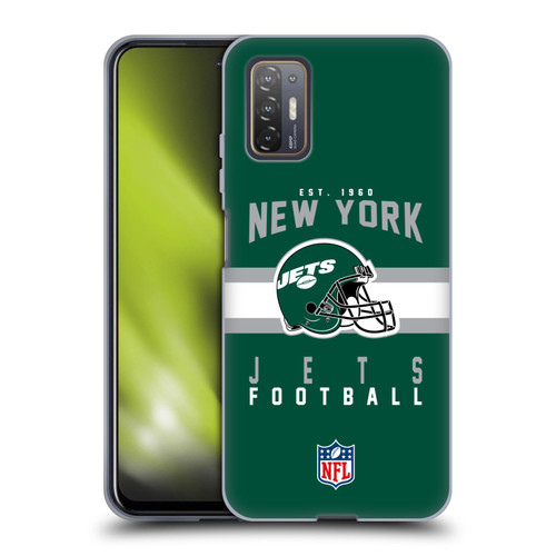 NFL New York Jets Graphics Helmet Typography Soft Gel Case for HTC Desire 21 Pro 5G