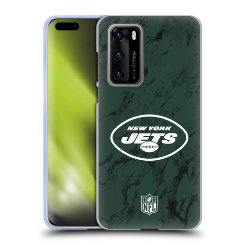 NFL New York Jets Graphics Coloured Marble Soft Gel Case for Huawei P40 5G